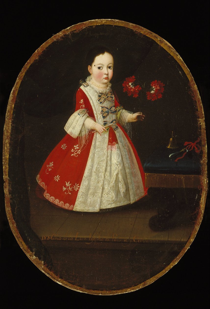 DoñaMaríadela Luz Padilla和（Gómezde）Cervantes 作者 尼古拉斯·恩里克斯（NicolásEnríquez）
