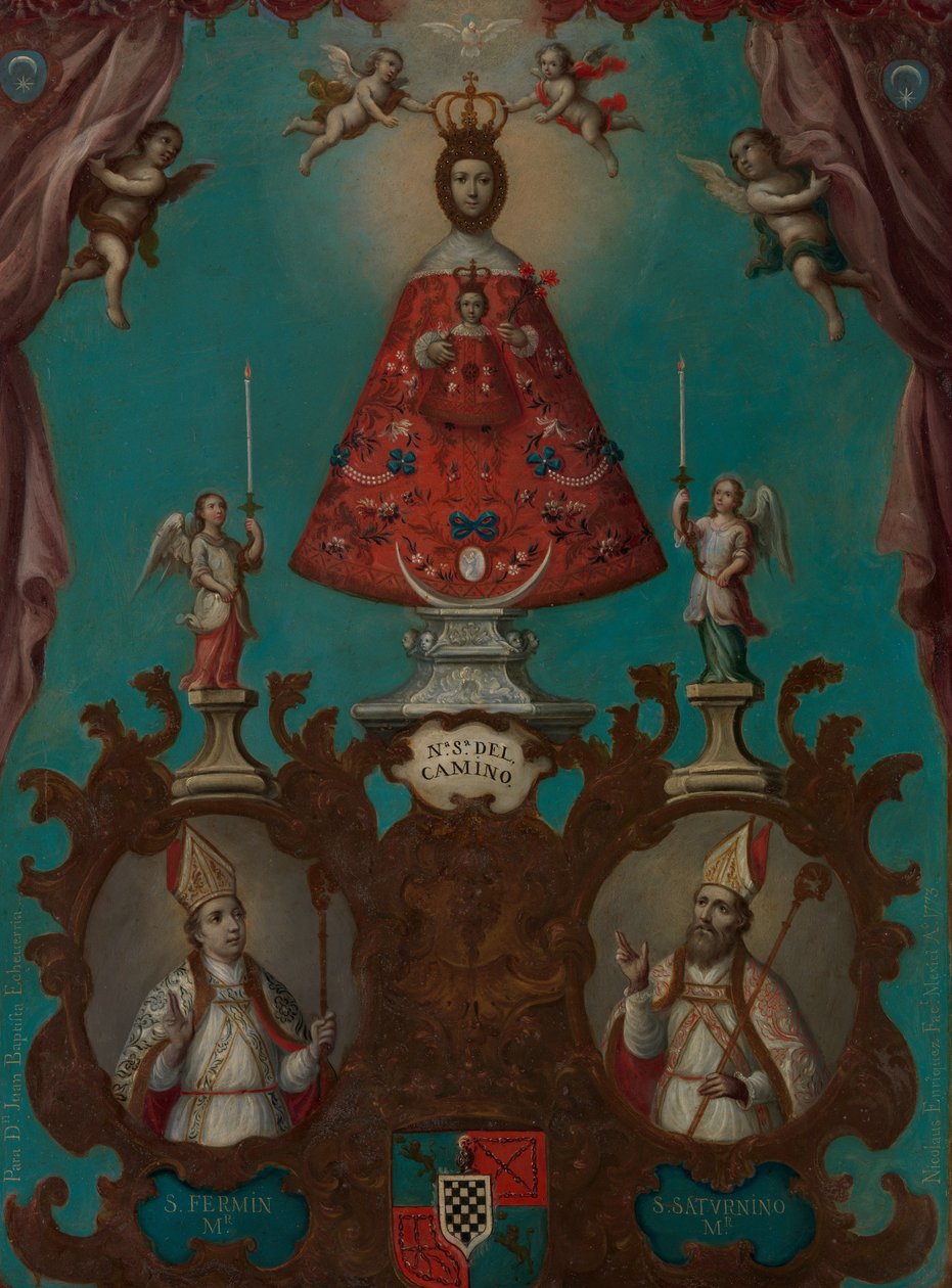 埃尔卡米诺的圣母与圣费尔明和圣萨图尼诺，1773年。 作者 尼古拉斯·恩里克斯（NicolásEnríquez）