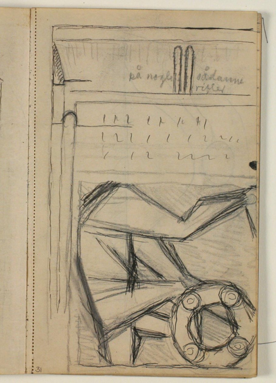 Poul S. Christiansen 墓碑草稿，备忘录 作者 尼尔斯·拉森·史蒂文斯