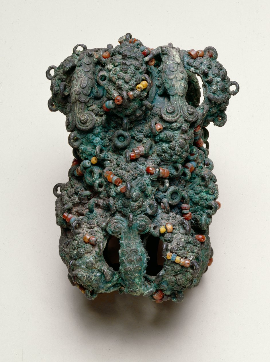 圆柱形职员装饰，Igbo-Ukwu，9至10世纪（含铅青铜） 作者 尼日利亚文