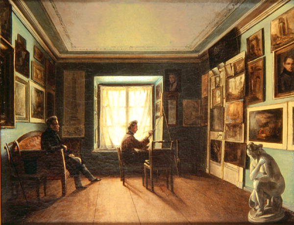 The Painters Studio，c.1820 作者 尼基塔·扎耶采夫（Nikita Zaytsev）