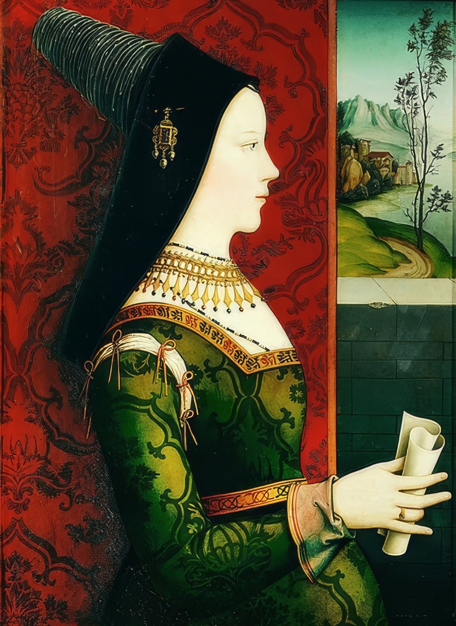 勃艮第公爵夫人玛丽亚（1457-1482）的肖像。约1500年 作者 Niklas Reiser