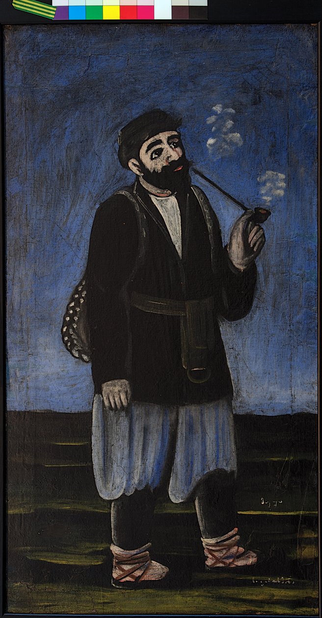 Porter Soso par Pirosmani (Pirosmanashvili), Niko (1862-1918). Oil on oilcloth, size : 77x42 作者 尼可·皮罗斯曼纳什维利（Niko Pirosmanashvili）