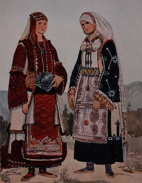 马其顿人的服装草图 作者 尼古拉·阿塞诺维奇（Nikola Arsenovic）