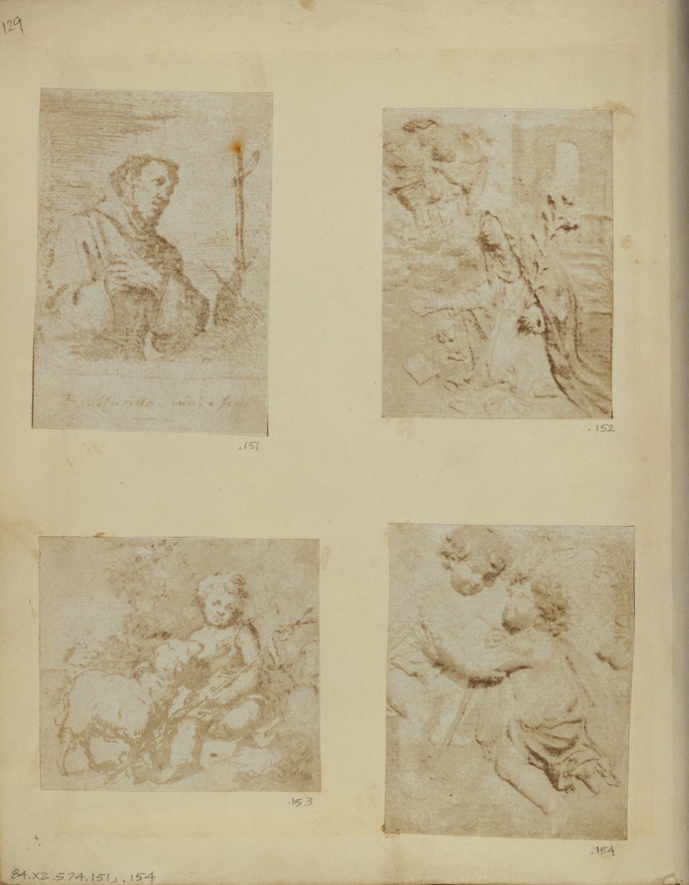 圣弗朗西斯。穆里略（Murillo）所谓的独特蚀刻 作者 尼古拉斯·亨尼曼