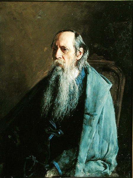 作者Michail Saltykov-Shchedrin的肖像 作者 尼古拉·亚历山德罗维奇·雅罗斯申科