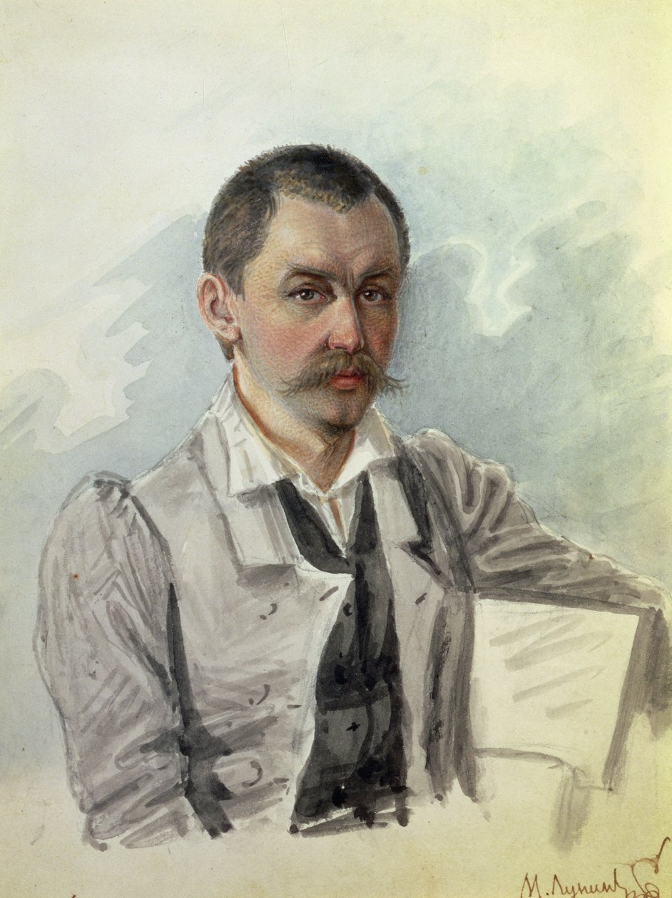 M. Lunin的肖像（1787-1845）彼得监狱，1836年 作者 Nikolai Alexandrovich Bestuzhev