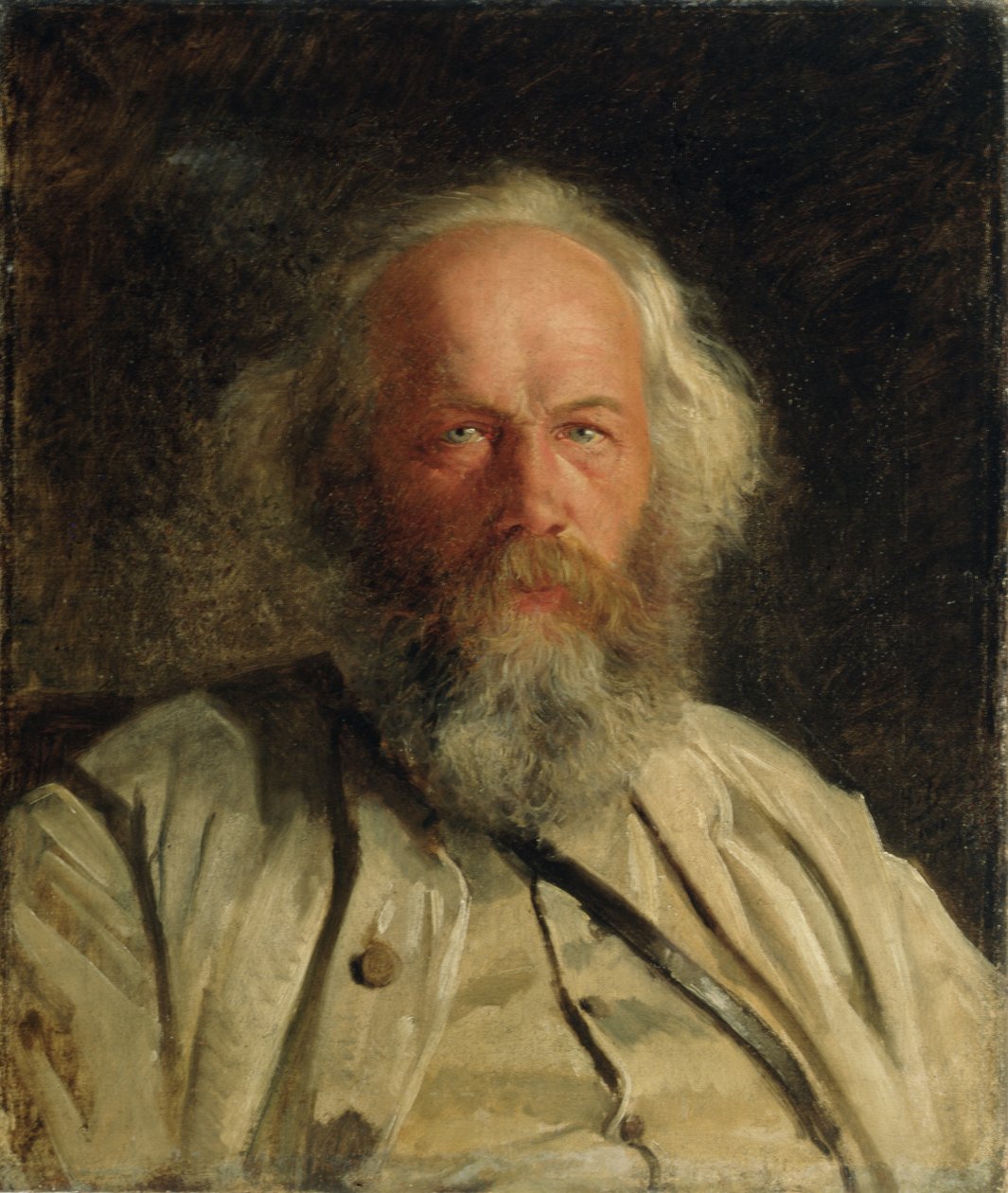 Mikhail Alexandrovich Bakunin（1814-76）1871年的肖像 作者 尼古拉·尼古拉耶维奇·盖伊