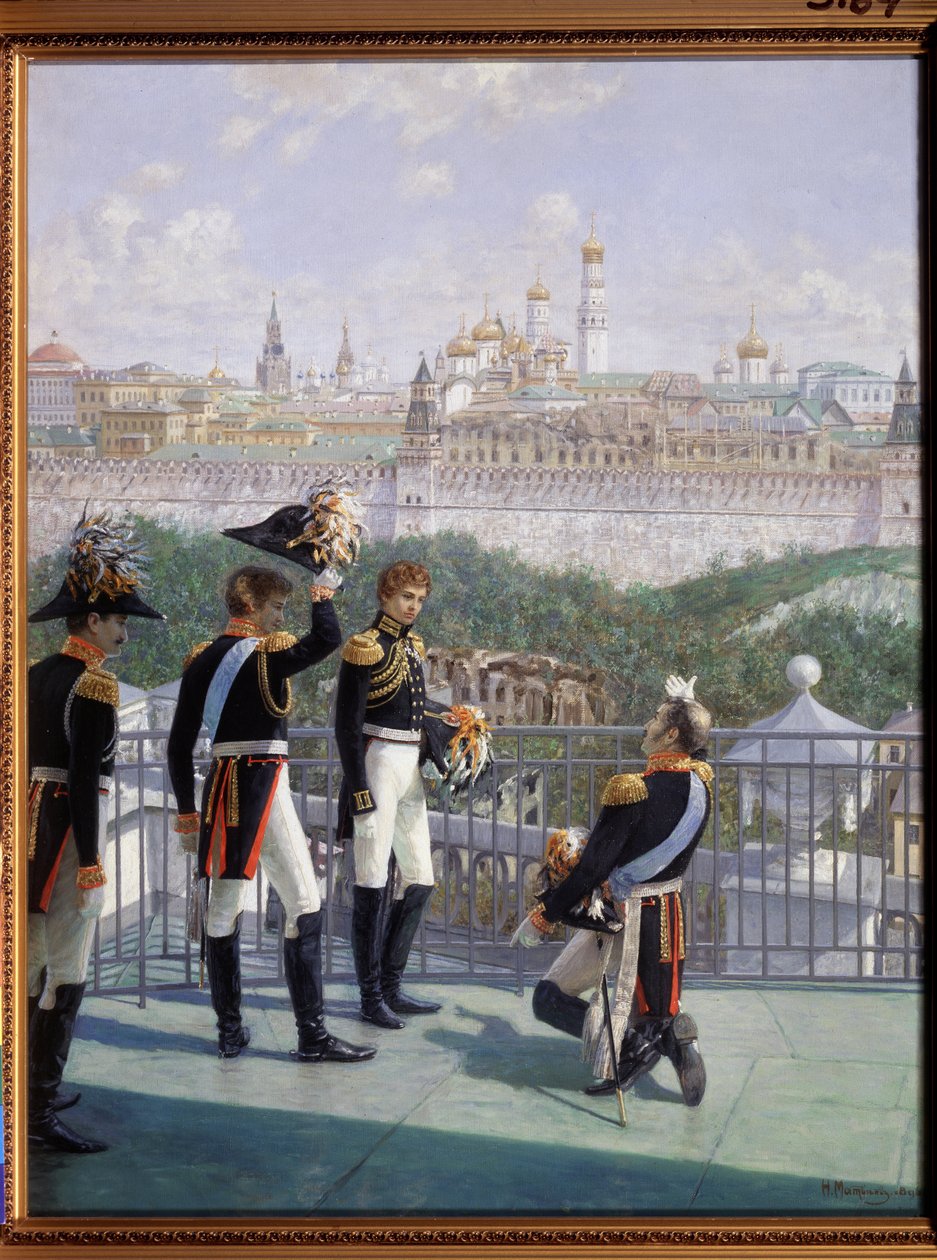 普鲁士的弗雷德里克威廉三世感谢莫斯科拯救他的帝国，1896年 作者 尼古拉·谢尔盖耶维奇·马特维耶夫