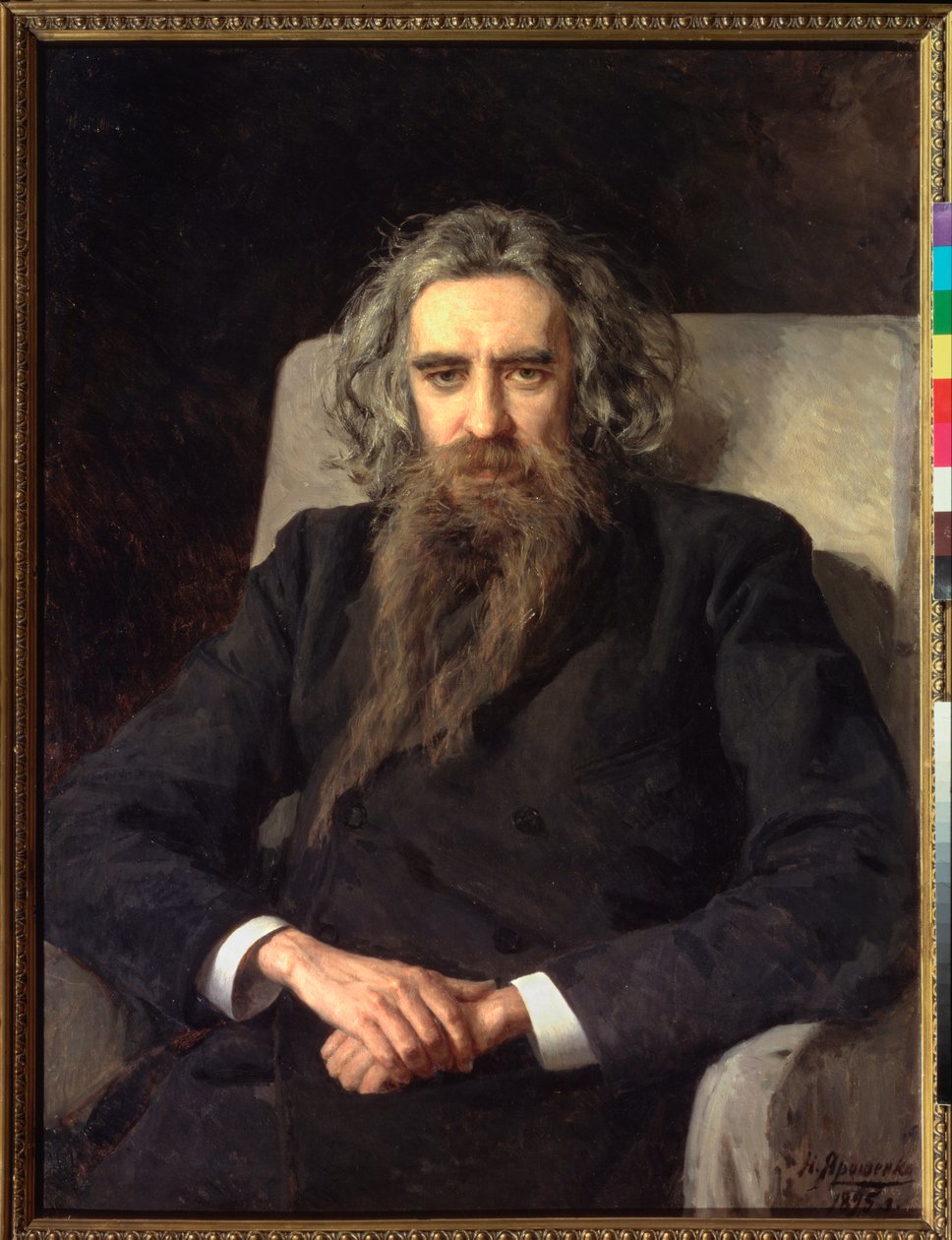 Portrait du philosophe et ecrivain Vladimir Soloviov (Soloviev, Solovev) (1853-1900) (Portrait of the Philosopher and Author Vladimir Solovyov) - Peinture de Nikolai Alexandrovich Yaroshenko (Yarochenko) (1846-1898), huile sur toile 作者 尼古拉·亚历山德罗维奇·雅罗斯申科