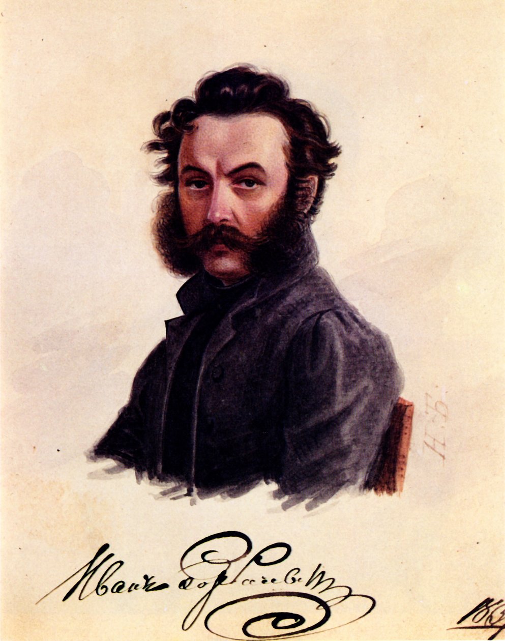 分解主义者伊凡·霍巴乔夫斯基（Ivan Horbachevsky）的肖像1800年至1869年，1837年 作者 Nikolai Alexandrovich Bestuzhev