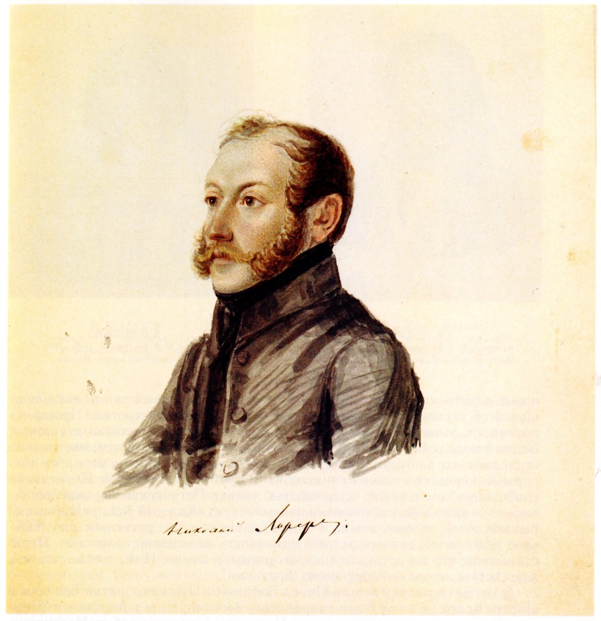十进制主义者Nikolai Lorer的肖像1794-1873，1832-1833 作者 Nikolai Alexandrovich Bestuzhev