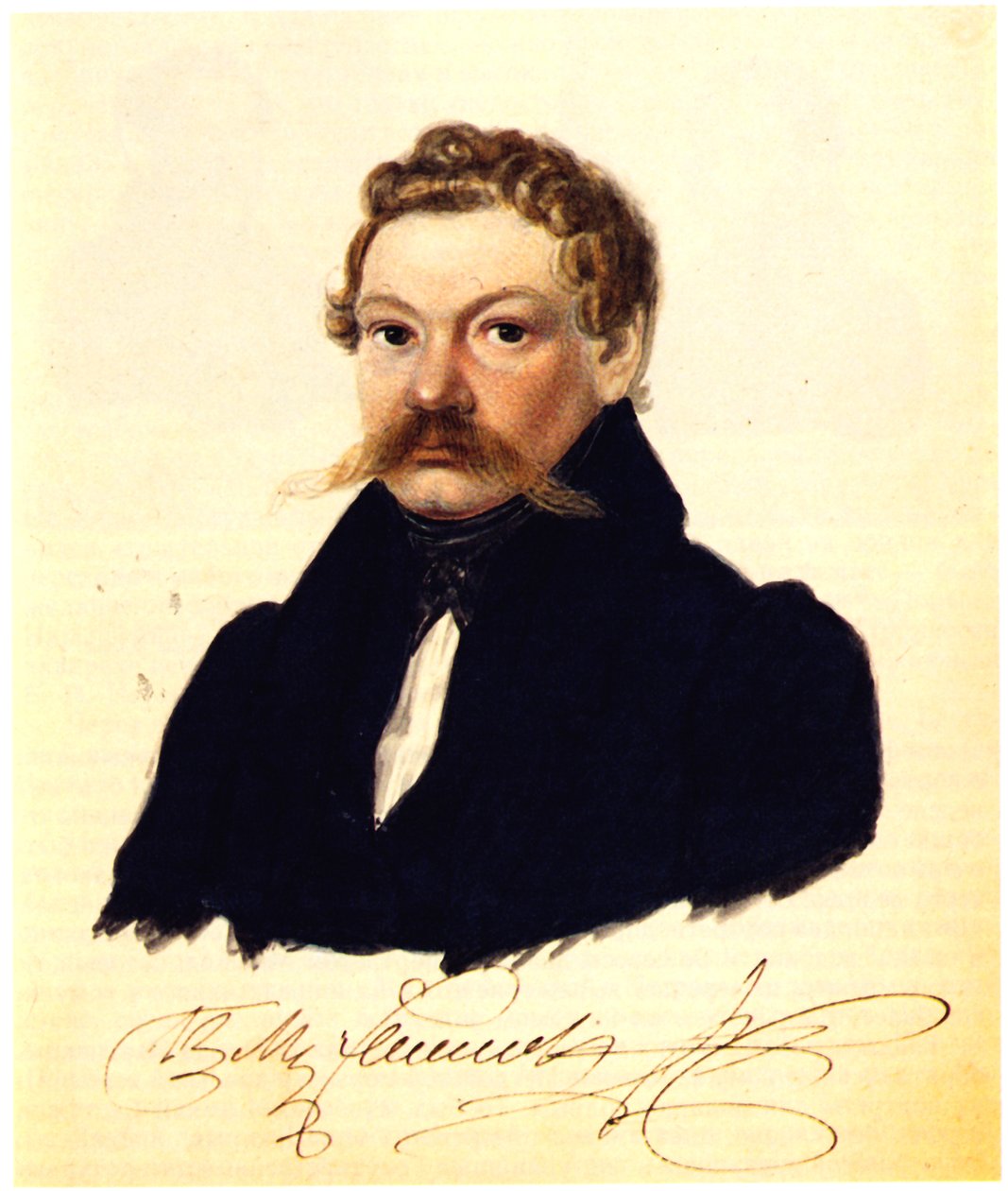 Decembrist Pyotr Mukhanov的肖像1799-1854，1832-1833年 作者 Nikolai Alexandrovich Bestuzhev