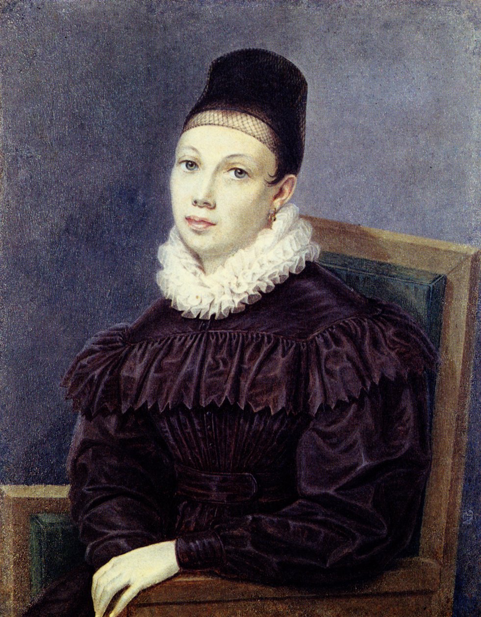 Yelizaveta Petrovna Naryshkina的肖像1801-1867年，1832年 作者 Nikolai Alexandrovich Bestuzhev