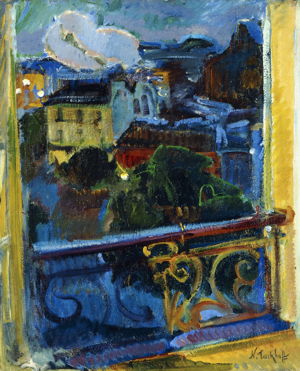 巴黎，蒙帕纳斯之夜，约1905年（布面油画） 作者 尼古拉·亚历山德罗维奇·塔霍夫（Nikolai Alexandrovich Tarkhoff）
