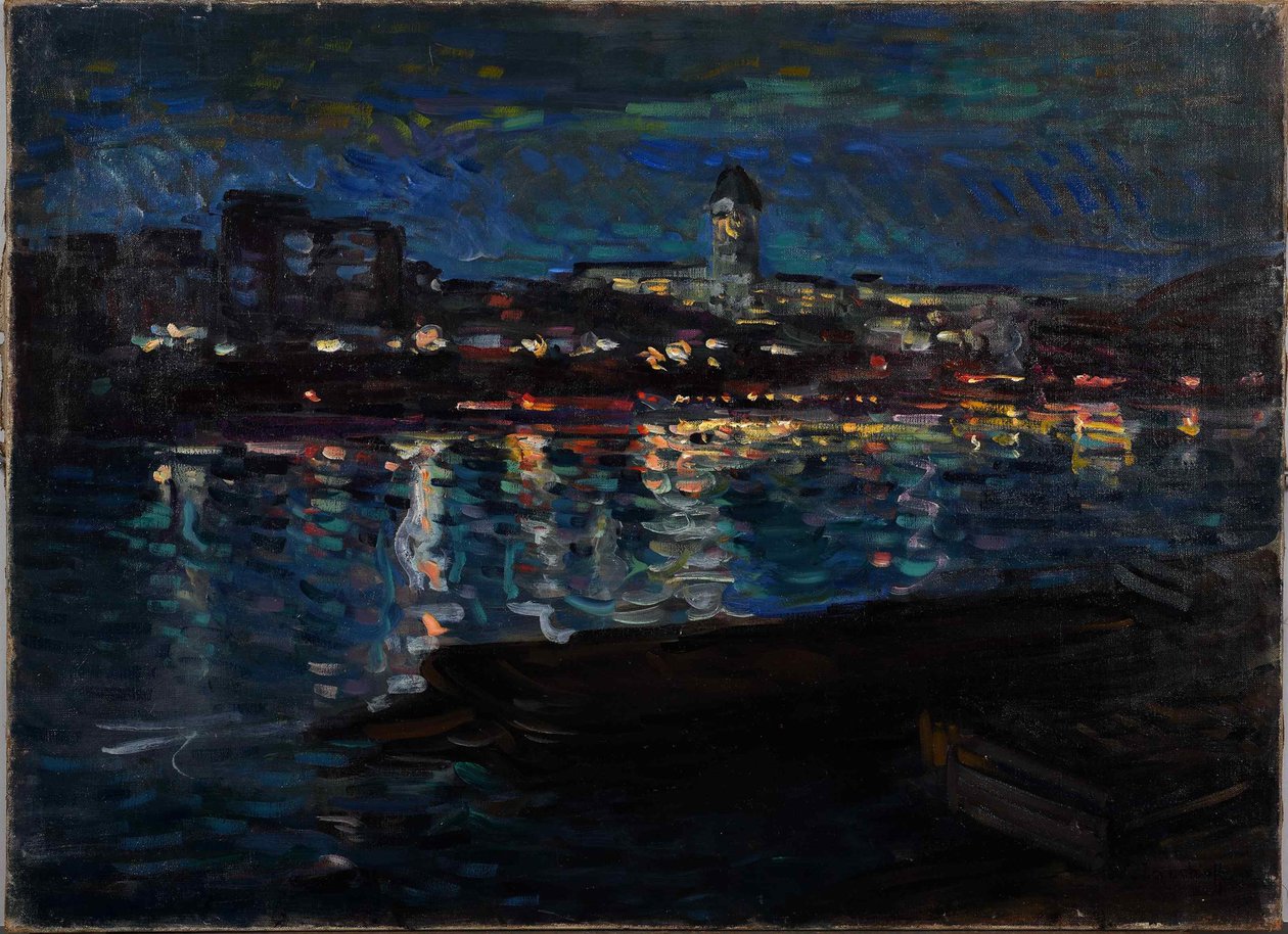塞纳河的夜晚，约1905年。 作者 尼古拉·亚历山德罗维奇·塔尔霍夫