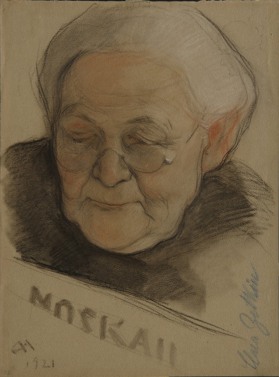克拉拉·泽特金（Clara Zetkin）肖像1857-1933，1921年 作者 尼古拉·安德烈耶维奇·安德烈耶夫