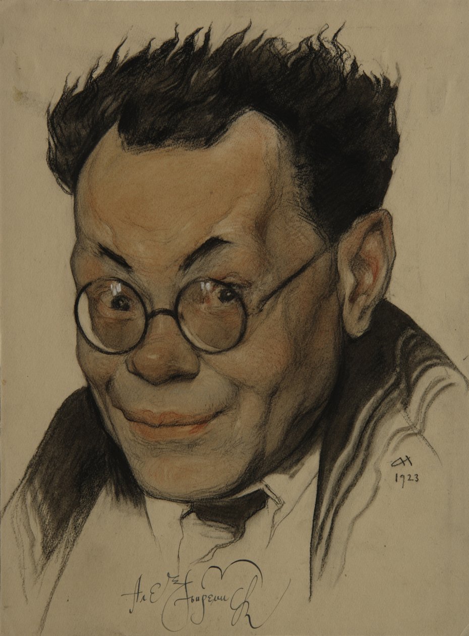 作者肖像Alexei M.Remizov 1877-1957，1923年 作者 尼古拉·安德烈耶维奇·安德烈耶夫