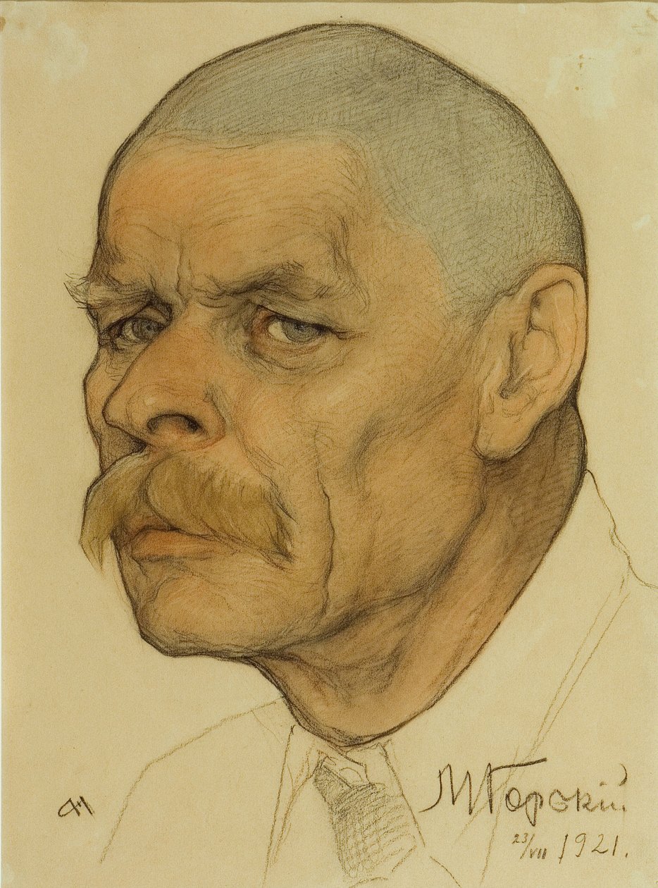 作者肖像马克西姆·高尔基（Maxim Gorky）1868-1939，1921年 作者 尼古拉·安德烈耶维奇·安德烈耶夫