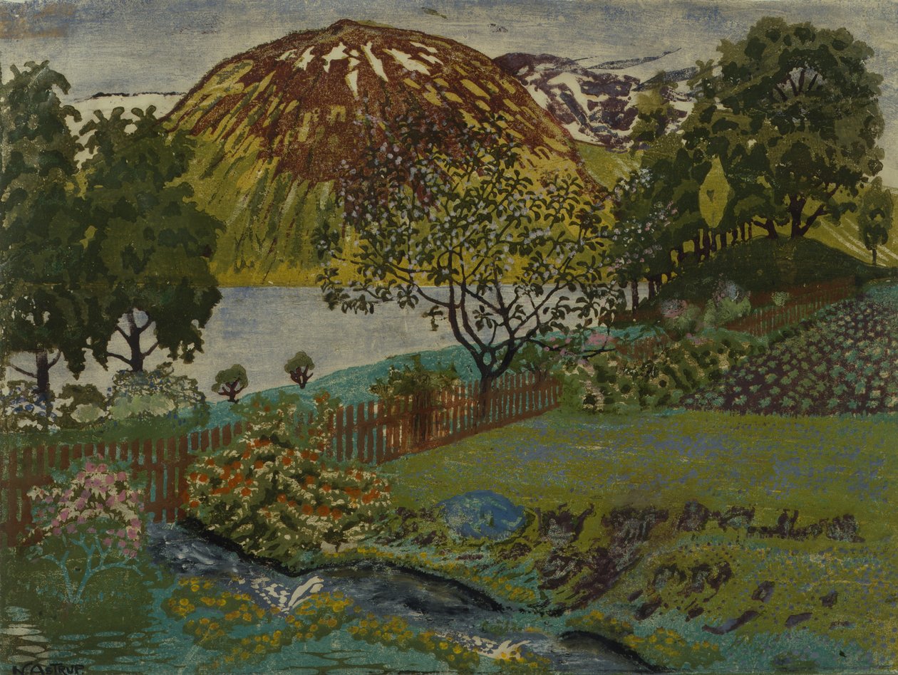 花园六月夜（布面油画） 作者 尼古拉·阿斯楚普