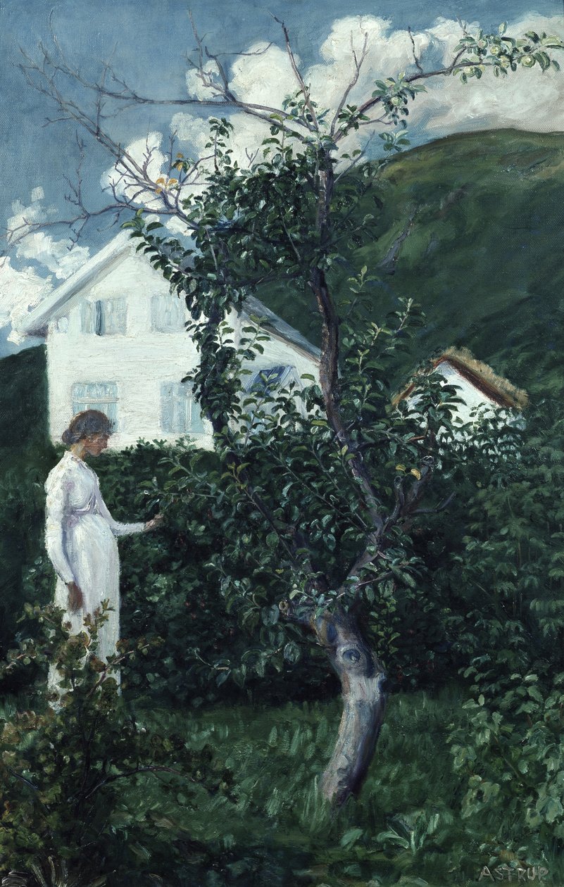 最后的夏日，约 1911 年（布面油画） 作者 尼古拉·阿斯楚普