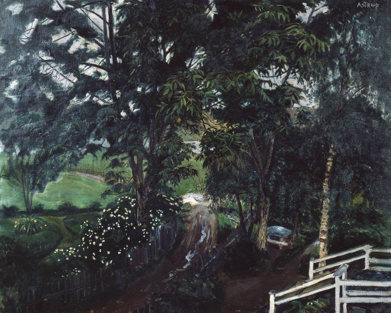 乔尔斯特庄园树下的雨景 作者 尼古拉·阿斯楚普