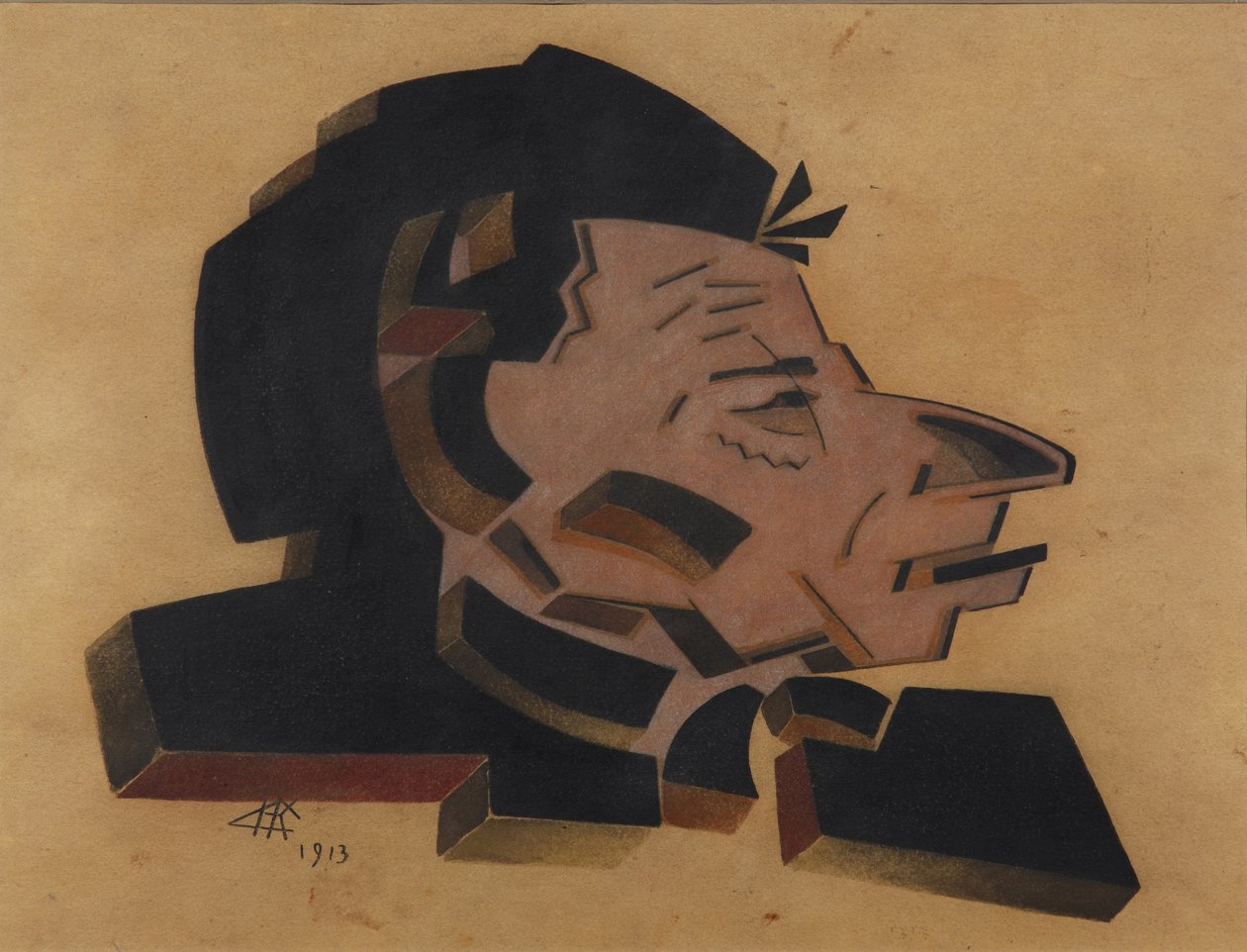 Vsevolod Meyerhold肖像1874-1940，1913年 作者 尼古拉·伊万诺维奇·库尔宾
