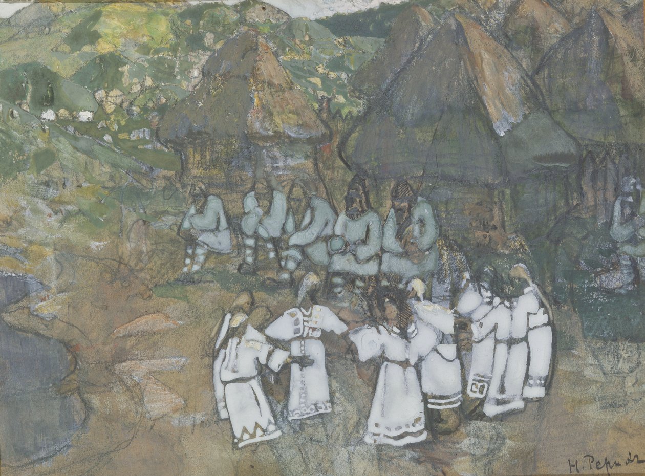 1900年代初期的圆形舞 作者 尼古拉·康斯坦丁·诺维奇·罗里奇