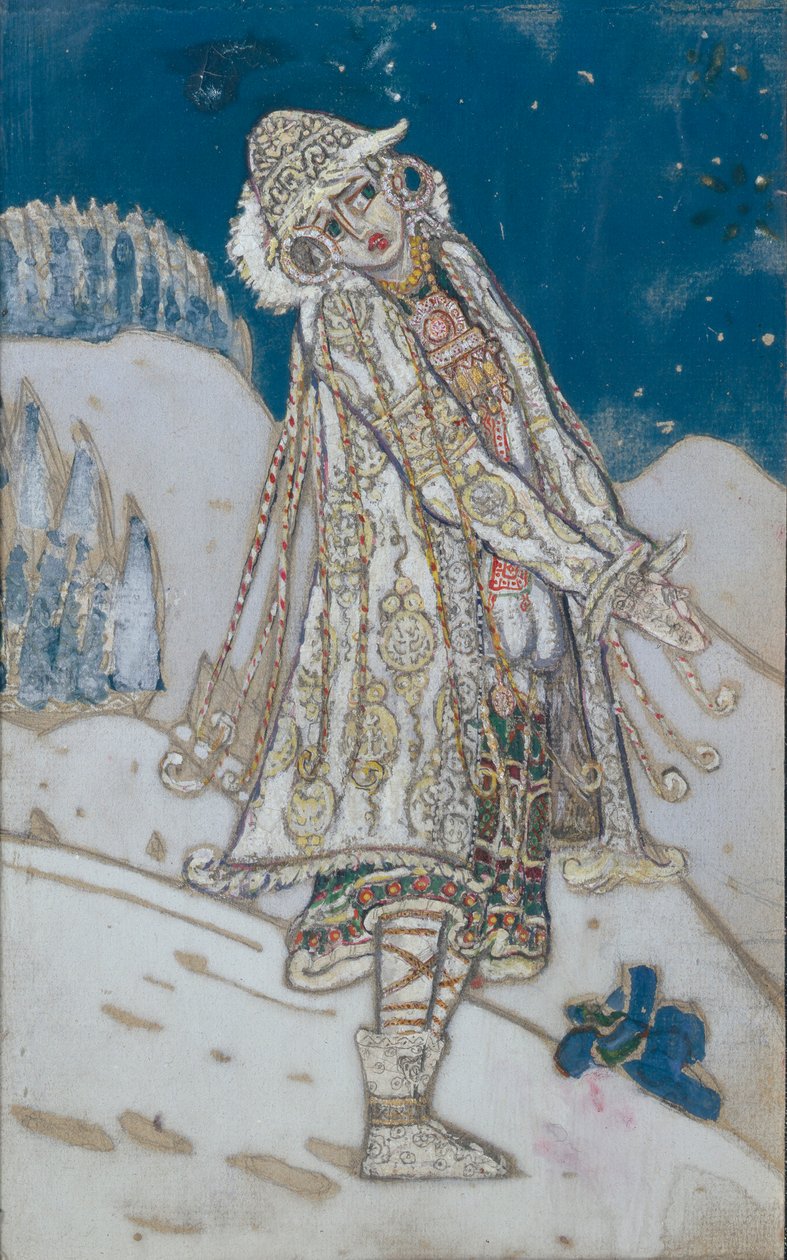 剧院戏剧《雪少女》的服装设计，A。Ostrovsky，1912年 作者 尼古拉·康斯坦丁·诺维奇·罗里奇