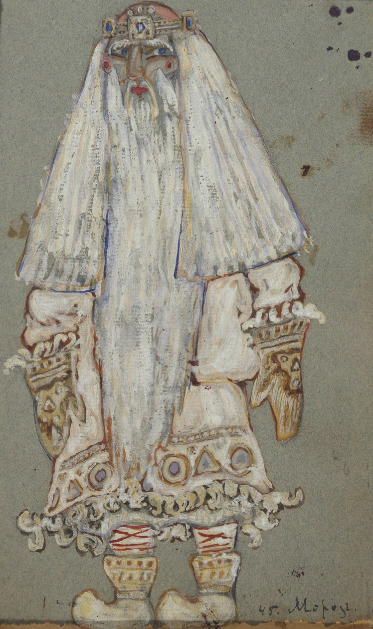 Ded Moroz。剧院戏剧《雪少女》的服装设计，A。Ostrovsky，1912年 作者 尼古拉·康斯坦丁·诺维奇·罗里奇
