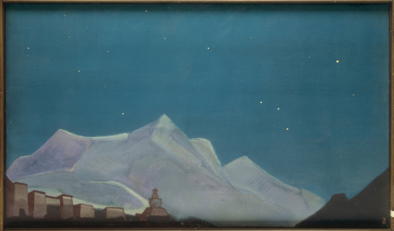 Hemis，修道院- NKRoerich绘画 作者 尼古拉·康斯坦丁·诺维奇·罗里奇