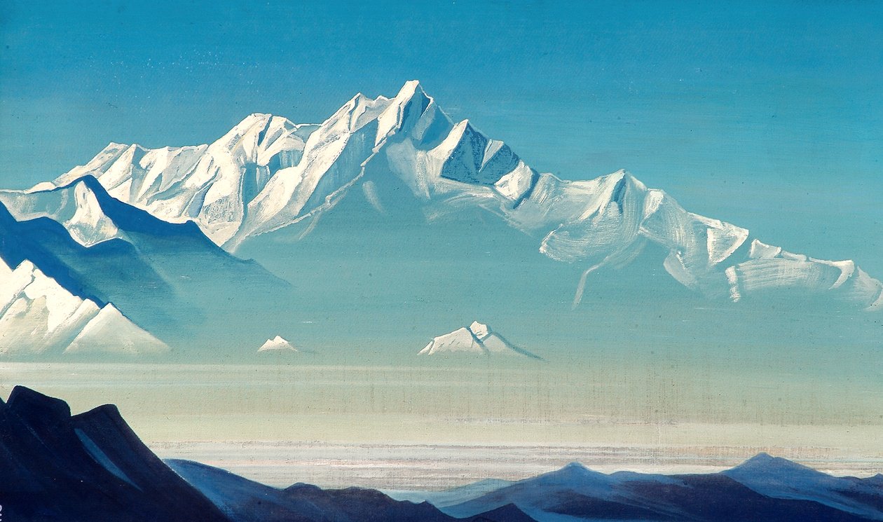 五宝山两个世界，1933年。 作者 尼古拉·康斯坦丁·诺维奇·罗里奇