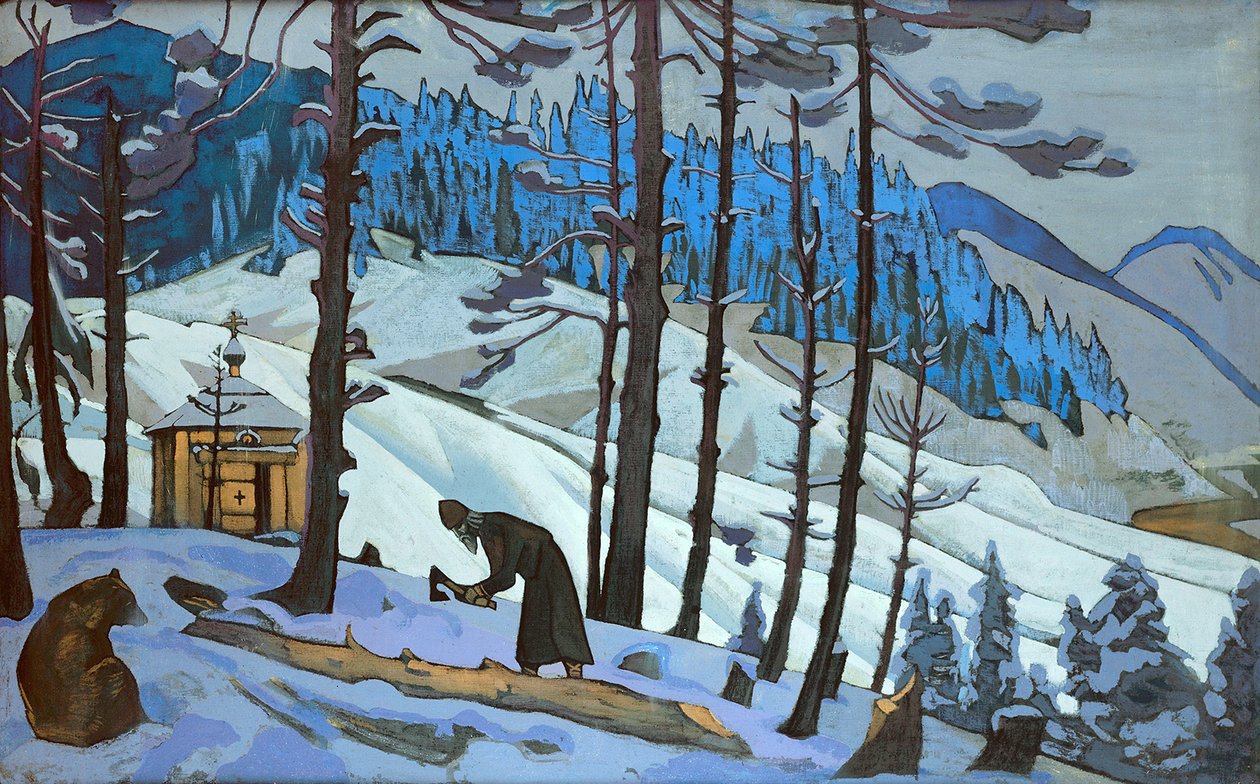 建造者圣塞尔吉斯（Saint Sergius the Builder），1925年。 作者 尼古拉·康斯坦丁·诺维奇·罗里奇