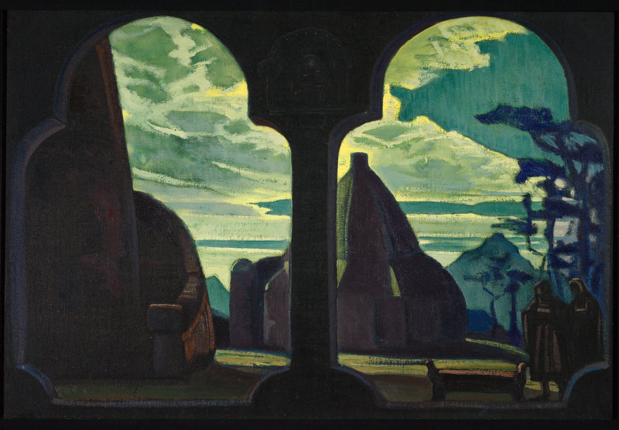 瓦格纳（R. Wagner）的歌剧《特里斯坦与伊索尔德》的舞台设计，1912年 作者 尼古拉·康斯坦丁·诺维奇·罗里奇