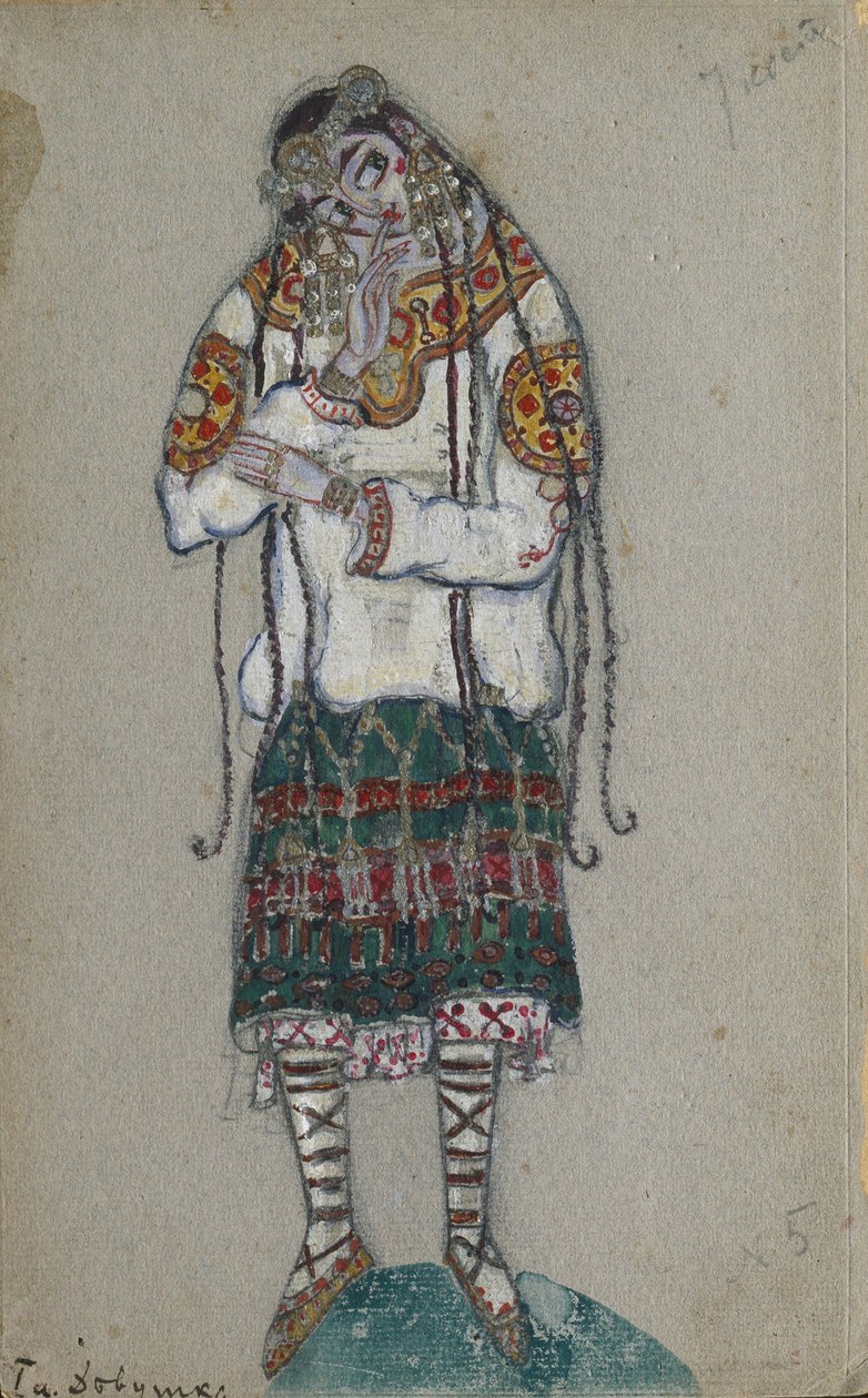 那位女孩。 I. Stravinsky于1912年为芭蕾舞剧《春之祭》的服装设计 作者 尼古拉·康斯坦丁·诺维奇·罗里奇
