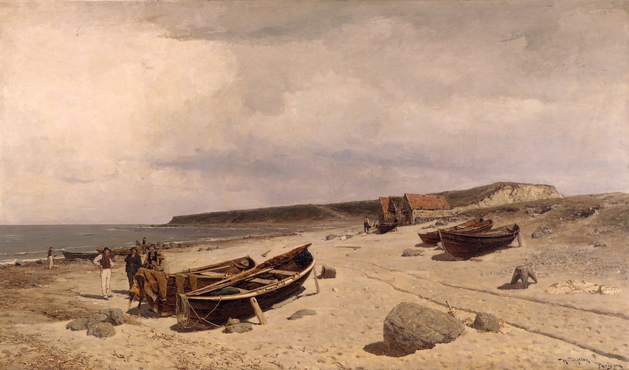Jæren 海滩的一部分 作者 尼古拉·马丁·乌尔夫斯坦