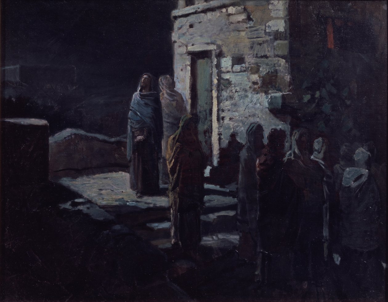 在客西马尼的最后晚餐后的基督，1888年 作者 尼古拉·尼古拉耶维奇·格