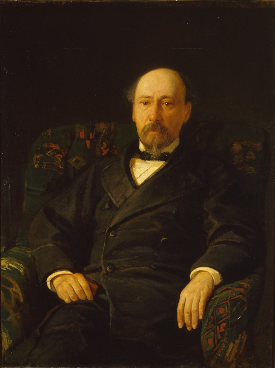 诗人尼古拉-涅克拉索夫的肖像 1821-1877年，1872年 作者 尼古拉·尼古拉耶维奇·格