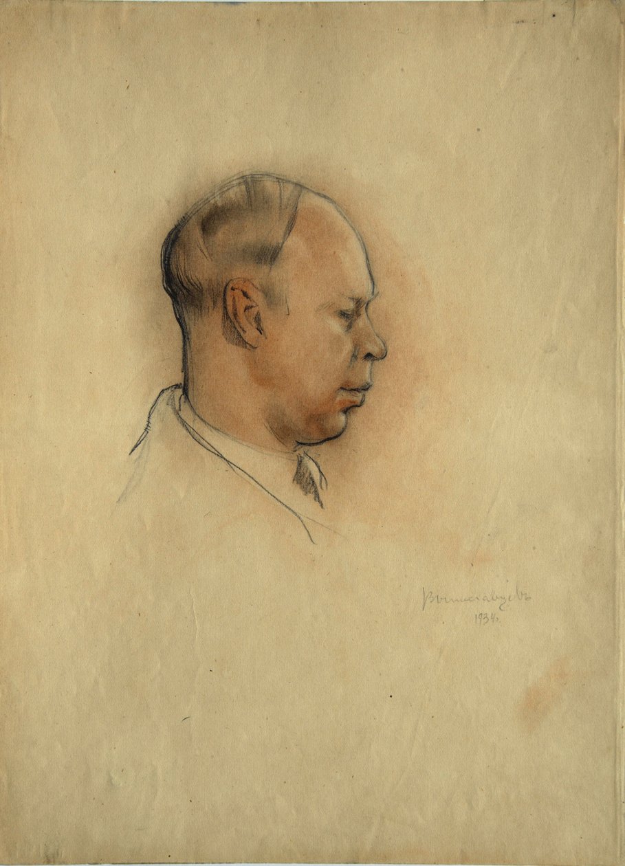 作曲家谢尔盖-普罗科菲耶夫（1891-1953 年）肖像 作者 尼古拉·尼古拉耶维奇·维谢斯拉夫采夫