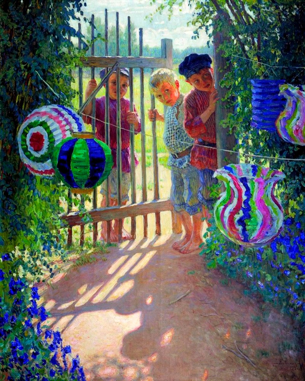 访客》，1913年。   作者 尼古拉·彼得罗维奇·博格达诺夫·贝尔斯基