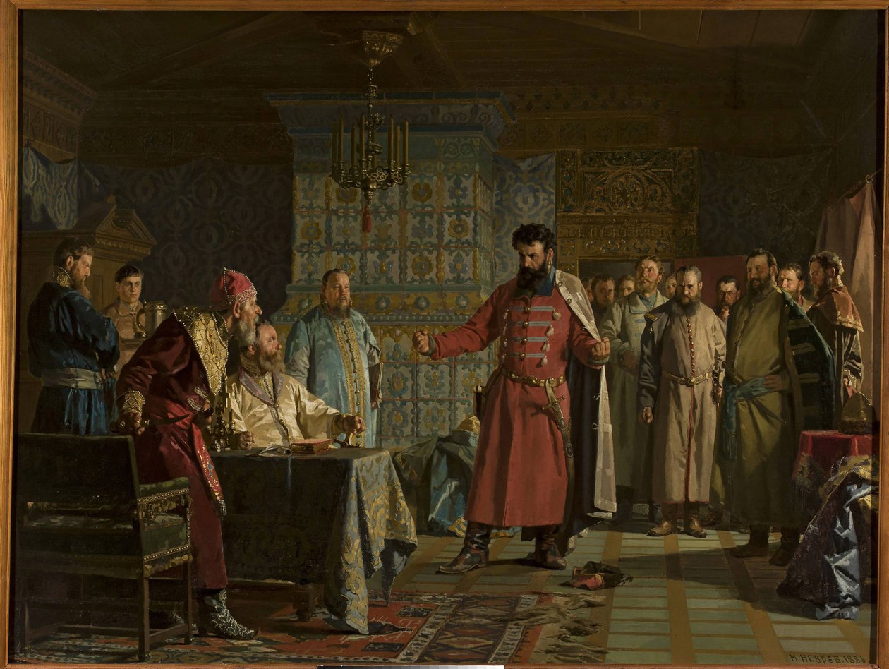 Zakhary Petrovich Lyapunov (mort apres 1612) avec le tsar Vassili IV Chouiski (1552-1612) au Kremlin - Zakhary Lyapunov