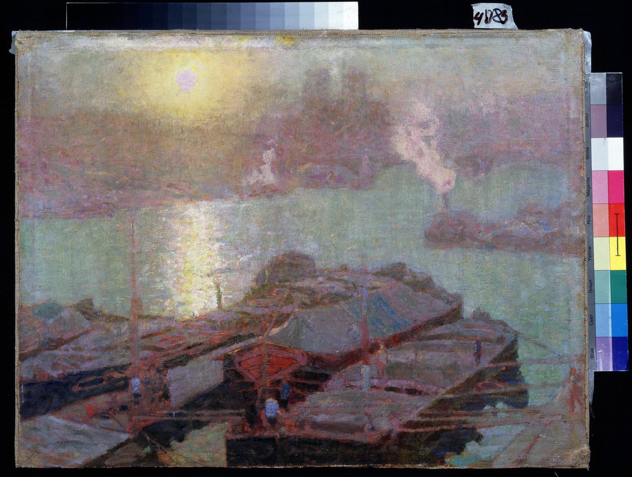 巴黎的塞纳河。尼古拉-瓦西里耶维奇-多谢金（1863-1935 年）的画作。布面油画，48.2 x 63.7 厘米 作者 尼古拉·瓦西里耶维奇·多谢金