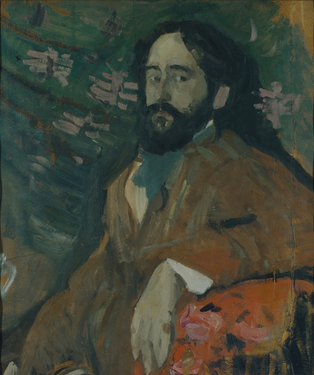 画家Nikolay Milioti的肖像1874年至1962年，1908年 作者 尼古拉·尼古拉维奇·萨普诺夫