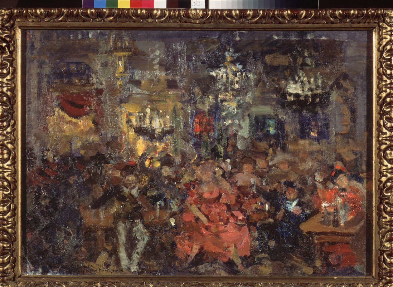 Une taverne.Oeuvre de Nikolai Nikolayevich Sapunov (Sapounov) (1880-1912), tempera sur carton. 作者 尼古拉·尼古拉维奇·萨普诺夫