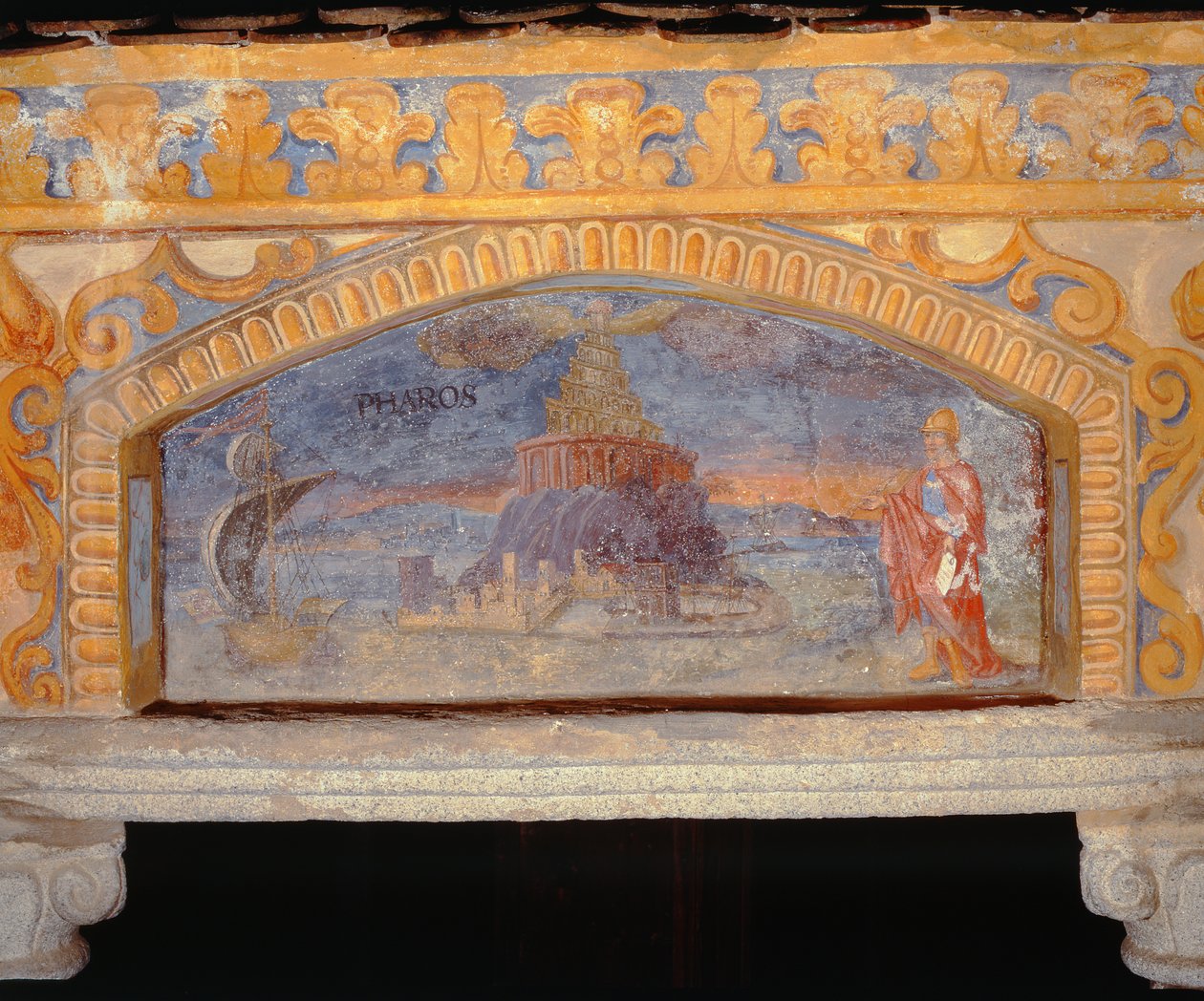 亚历山大灯塔，来自“世界奇观之井”（&39;Pozzo delle Meraviglie&39;），1669-73 作者 尼古拉斯·席尔