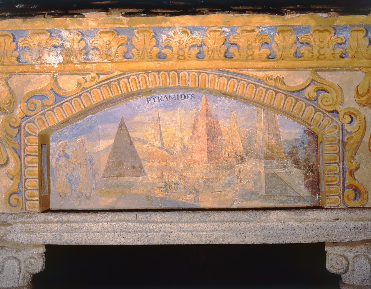 埃及金字塔，来自“世界奇迹之井”（&39;Pozzo delle Meraviglie&39;），1669-73 作者 尼古拉斯·席尔