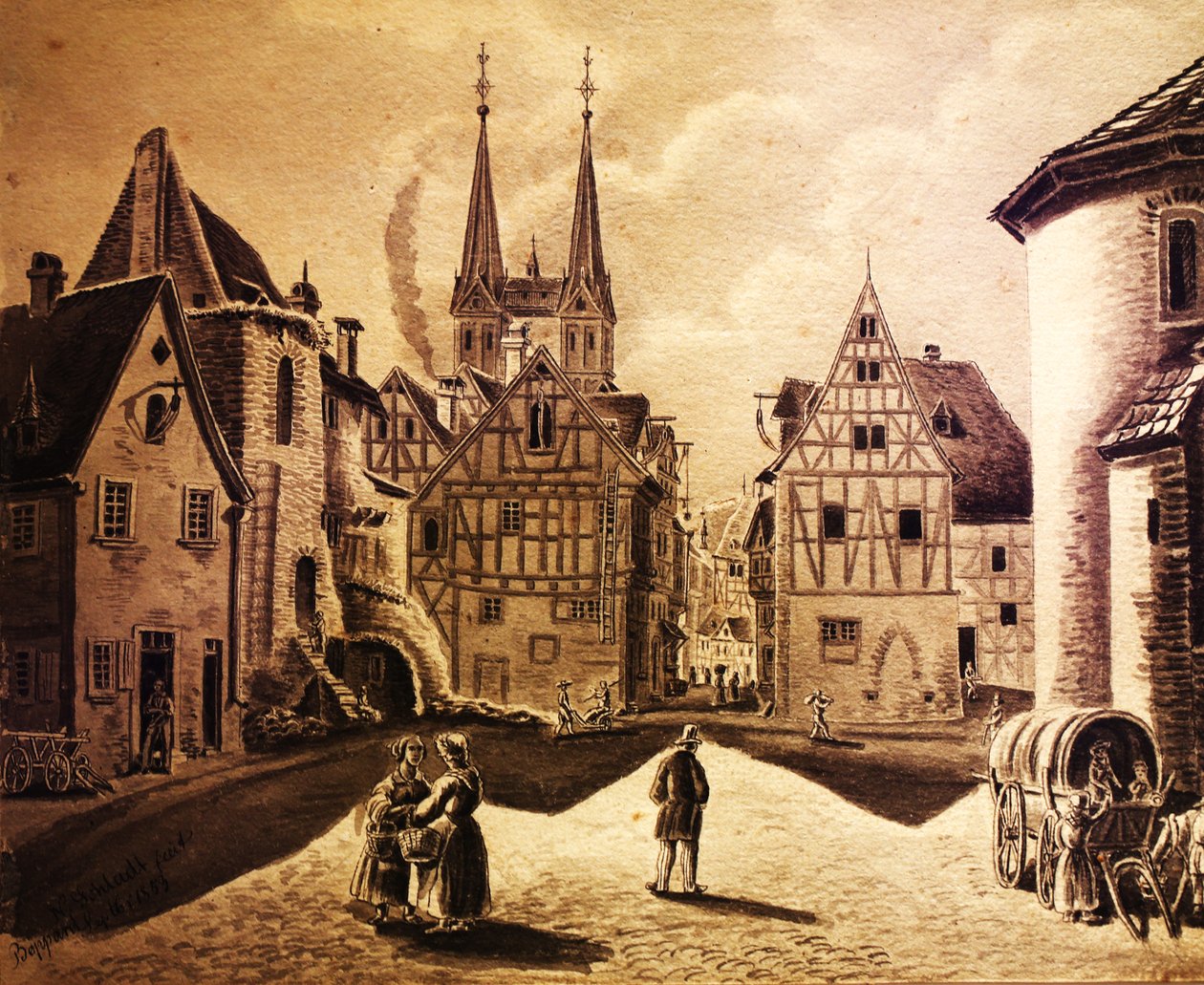 Boppard，Burgplatz 作者 尼古拉斯·施拉德（Nikolaus Schlad）