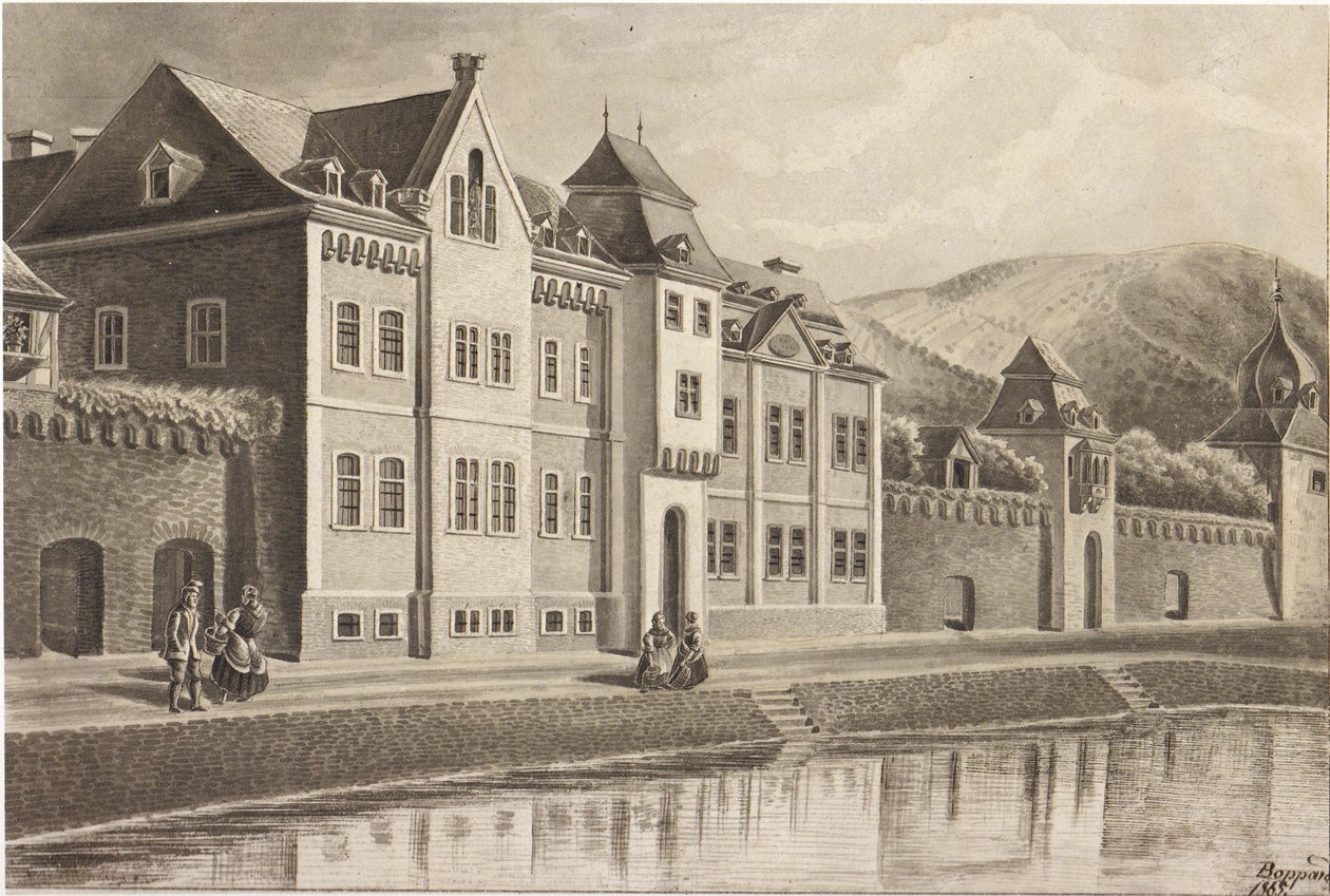 Weisenhaus和医院zum Heiligen Geist于1865年在博帕德 作者 尼古拉斯·施拉德（Nikolaus Schlad）