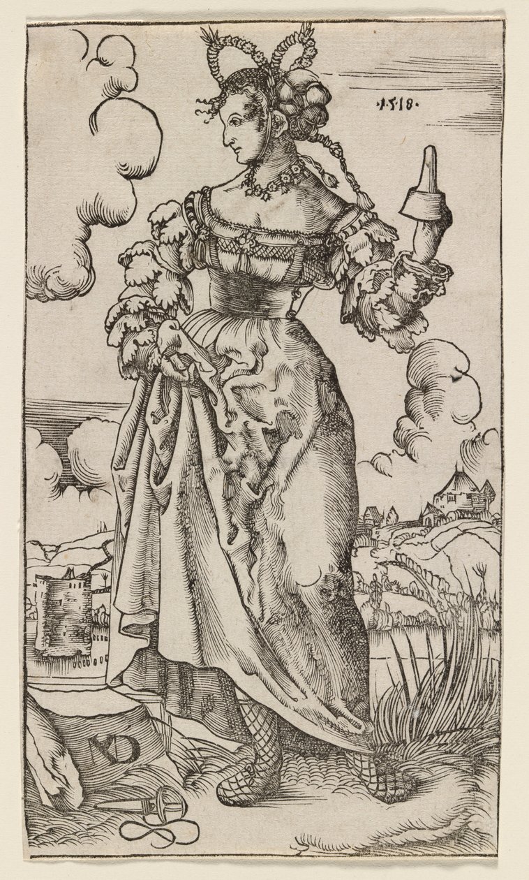 聪明的处女和愚蠢的处女。第五位愚蠢的处女，1518年。 作者 尼古拉斯·曼努埃尔·德文