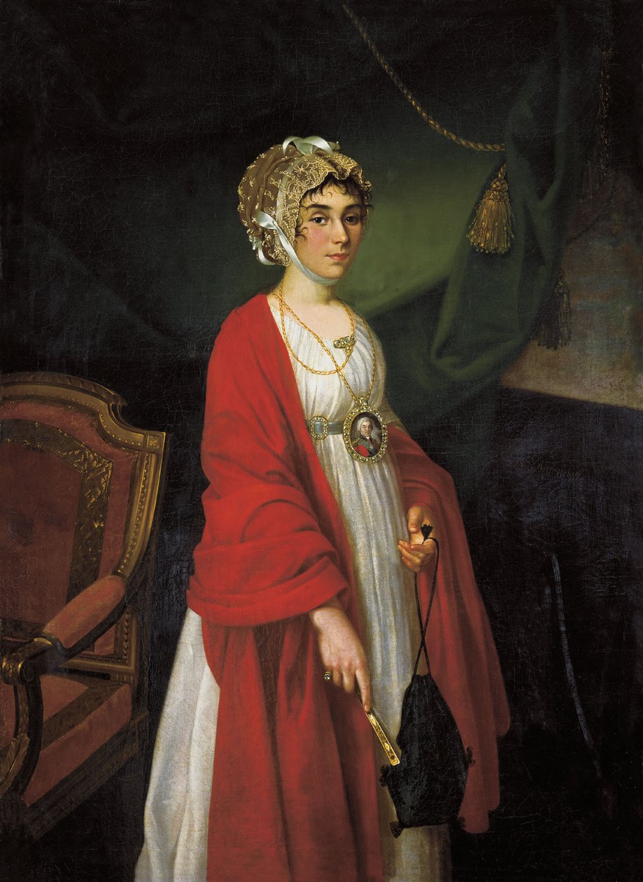 Praskovia Kovalyova-Zhemchugova的肖像 作者 尼古拉·伊万诺维奇·阿尔古诺夫